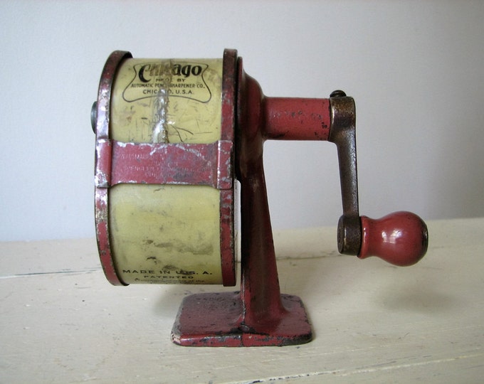 Antique Pencil Sharpener Automatic Pencil Sharpener Chicago Etsy
