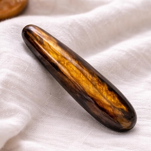Tiger Eye Crystal Wand - Healing Stick - Tiger Eye Crystal - Healing Wand - Crystal Massage Wand - Healing crystal - Gift for her image 1