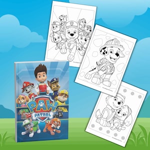 Rescue Dog Paw-TY-Patrol Coloring Book, Printable Kids Coloring Pages, 58 pages Digital Download PDF, Instant Activity