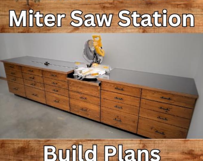 Miter Saw Station Build Plans | PDF Download - Etsy