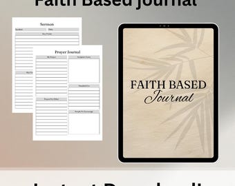 Faith Based Journal: Prayer & Scripture Study (Printable, Commercial Use)