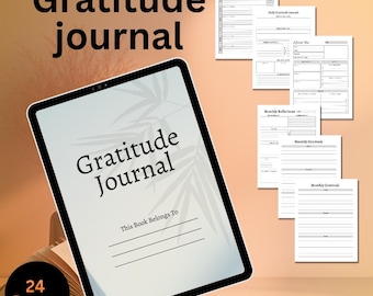 Digital Gratitude Journal | Daily Reflection Planner (PDF)