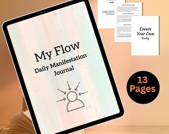 Daily Manifestation Journal | Goal Setting & Gratitude Notebook | instant Download | 13 pages