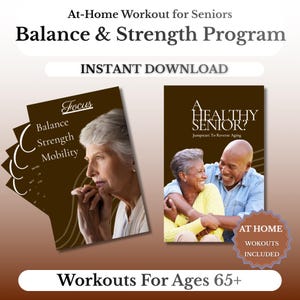 Senior Exercises PDF | At-Home Workout for Seniors | Balance & Strength Program | Beginner Friendly Senior Fitness