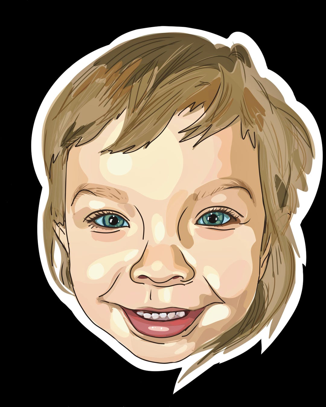 Custom Portrait Stickers- Waterproof - Etsy