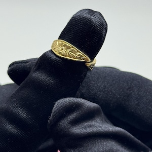 Handmade Brass Flower Ring – Adjustable Boho Floral Jewelry