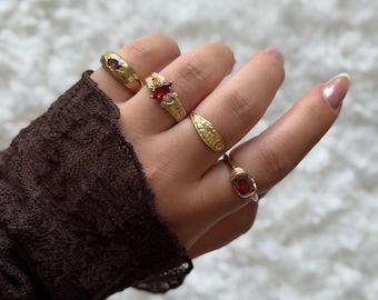 Adjustable Vintage Ring Set for Women Gift