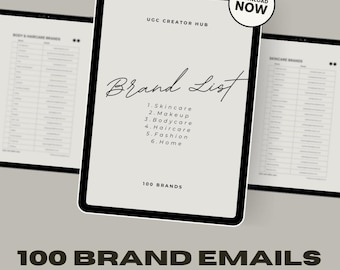 UGC Creator Brand Email List: 100 PR and Marketing Contacts for Pitching, Outreach & Paid Collaborations