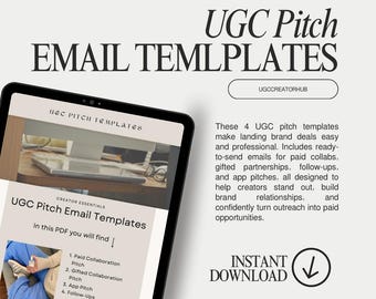 UGC Pitch Email Templates for Content Creators | Land Brand Deals & Convert Collabs Fast