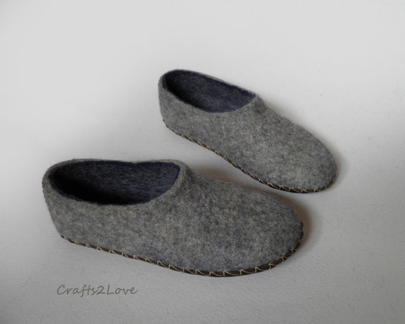 men's felted wool slippers