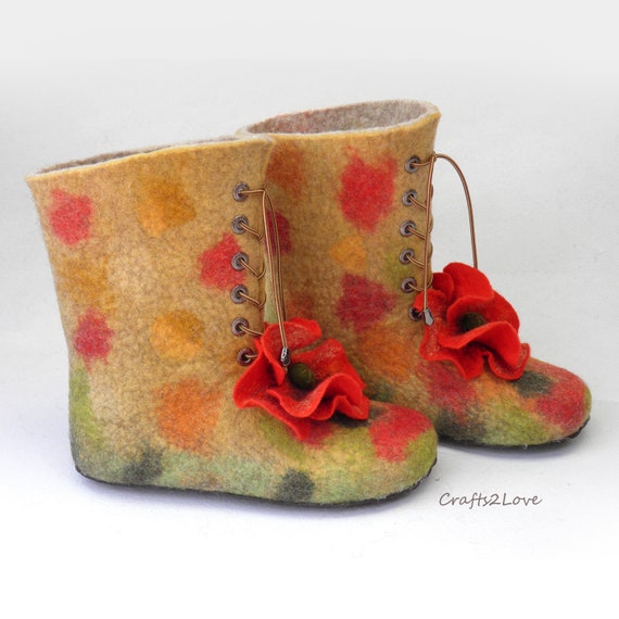 felt slipper boots
