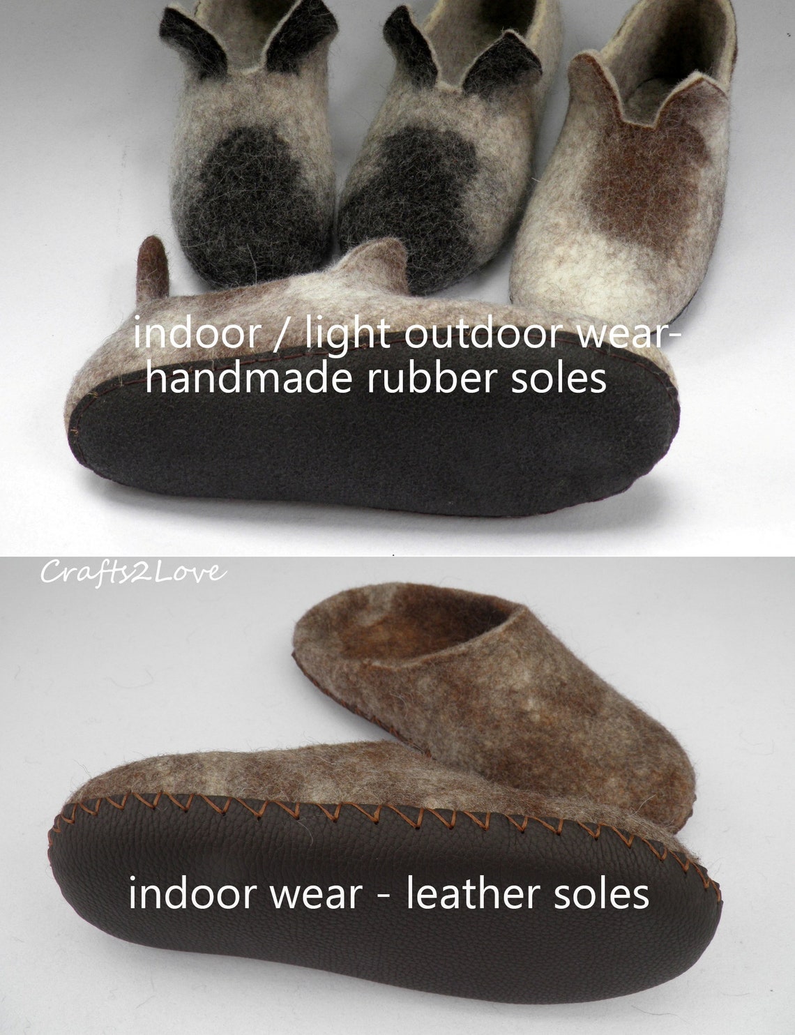 Dog slippers for women Felted slippers Felt slippers with Etsy