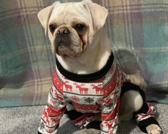 patterned dog pyjamas
