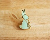 Rabbit origami Pin