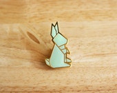 Rabbit origami Pin