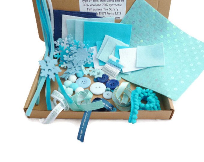 Frozen christmas felt craft kit pre cut felt shapes diy starter kit