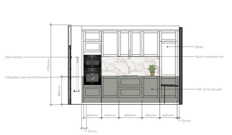 Custom Kitchen Working Drawings Elevations for Builders | Scaled Floor ...