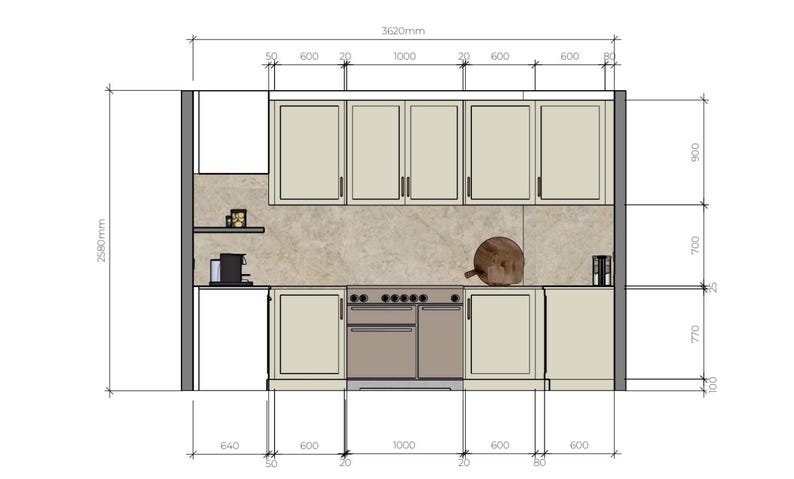 Custom Kitchen Working Drawings Elevations for Builders | Scaled Floor ...