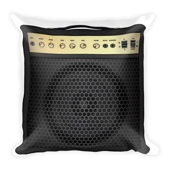 Guitar Gifts Guitar Amp Throw Pillow This Guitar Amp Pillow Etsy