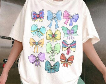 Watercolor Princess Coquette Bow Png, Pink Ribbon Sublimation Design, Princess Family Shirt, Cartoon Coquette Bow, Family Vacation Png