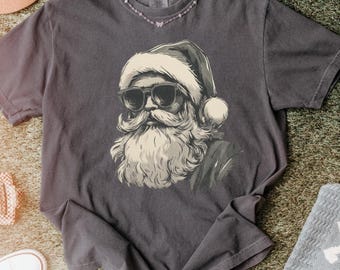 Santa Face Sunglasses Christmas Xmas Men Women T-Shirt,Cute Santa Shirt, Santa Head Shirt,Funny Shirt, Gifts For Christmas,Xmas retro Shirt