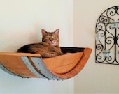 Wine Barrel Hanging Cat Bed - Birala - Made from retired California wine barrels. 100% Recycled!