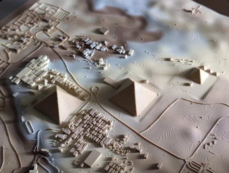 Pyramid Detailed Pyramids of Giza Model – 300mm Monument Edition | Ancient Egypt 3D ...