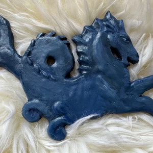 Mythological Hippocampus Wall Sculpture Art color choice image 1