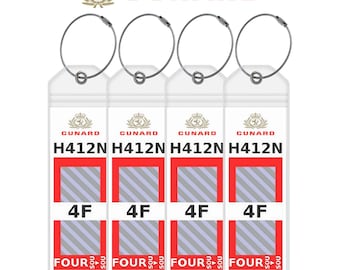 Cunard Cruise Luggage Tag Holders - Set of 4 - Cruise Essentials by Anchors Up
