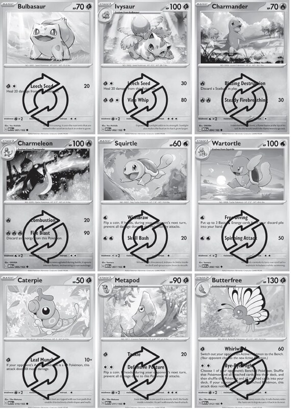 Pokmon TCG 151 Master Set Binder Placeholders + Checklist | Printable PDF  | Reverse Holo & Base Set - Colored / Grayscale - Etsy
