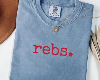 Southern College Rebs Game Day Comfort Colors Shirt, Football Tailgate Tee