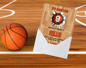 Basketball Birthday Invitation-Digital Download