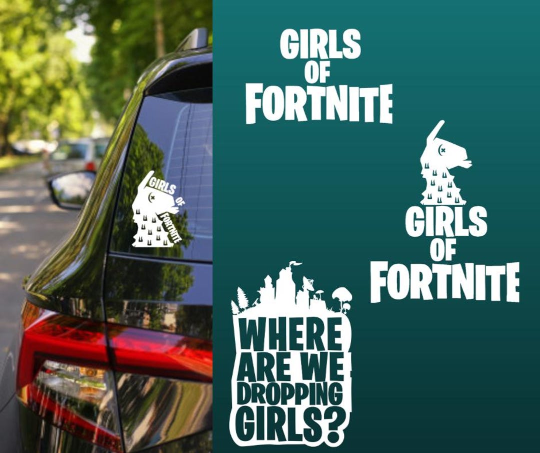 F-nite Girl Gamer Car Decal - Etsy