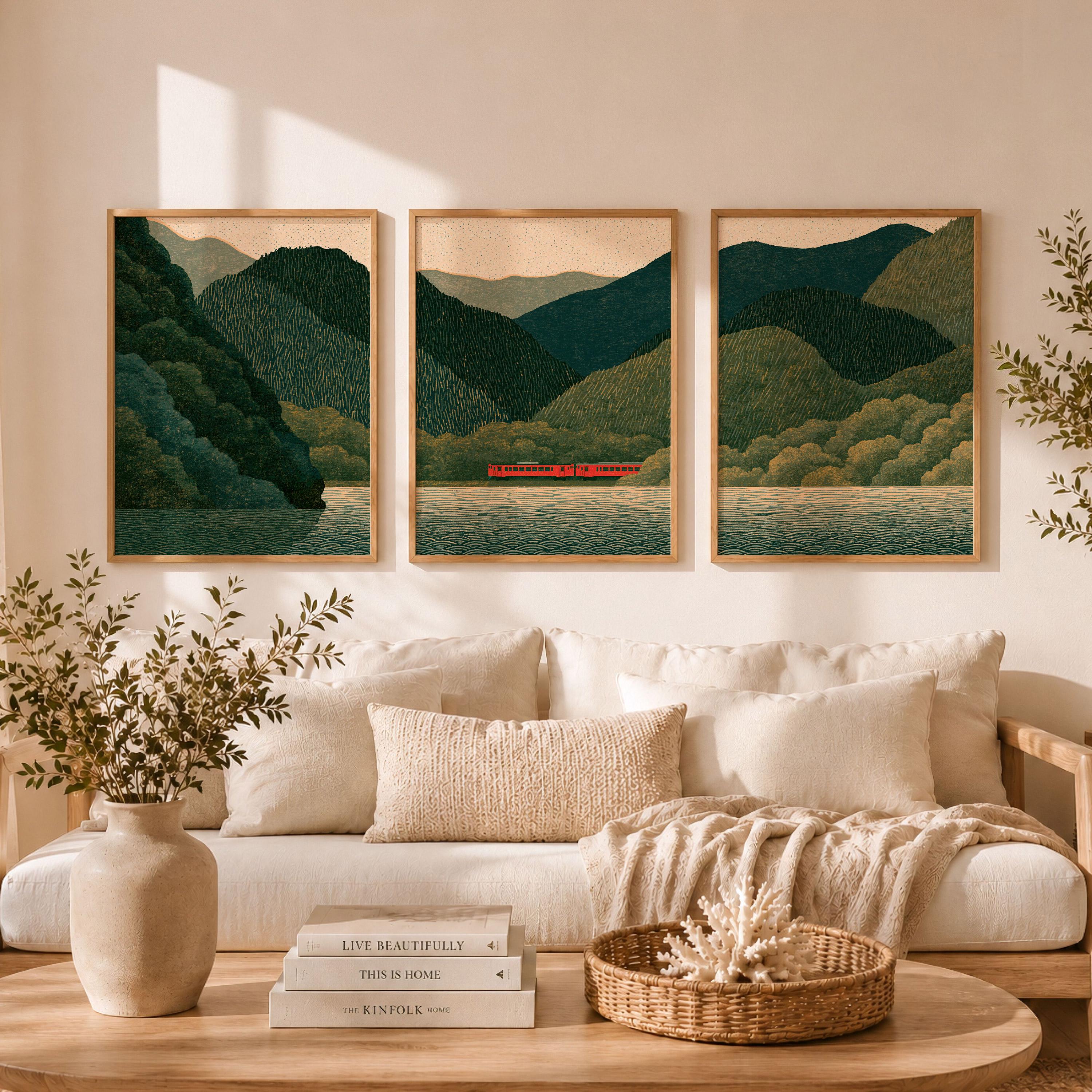 Japanese 3 Piece Triptych - Etsy