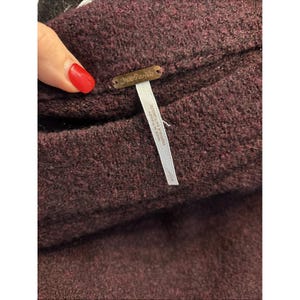 Free People Burgundy Oversized Tunic Sweater Womens SZ Large image 3