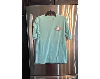 Ron Jon Surf Shop T-Shirt Panama City Beach Women's SZ L Light Aqua Short Sleeve