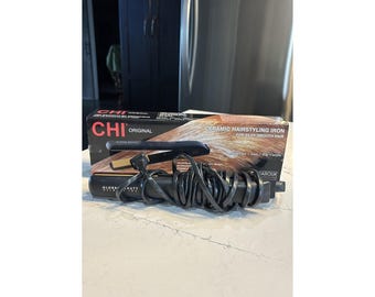 CHI Original Vintage Ceramic 1" Flat Iron for Smooth Hair Old School With Box