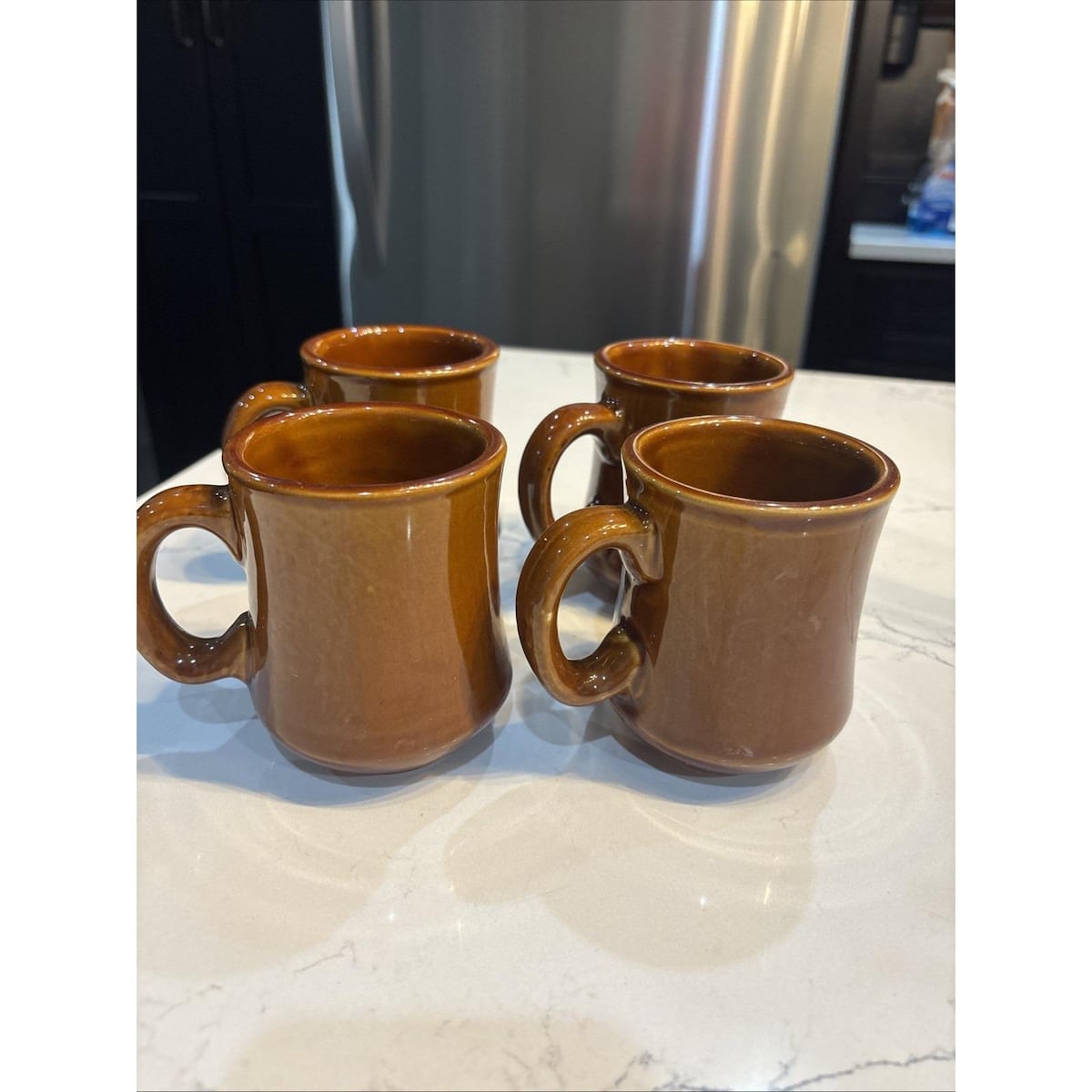 4- Rego Fine PORCELAIN Heavy RESTAURANT Ware Brown 8oz. Coffee Mug Cup C688-07 - Etsy