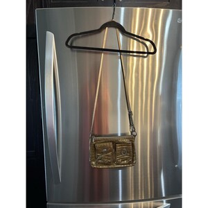 Brighton Barbados Beige Patent Leather Crossbody Adjustable Handbag image 2