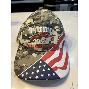 Trump Camo 2020 Keep America Great Baseball Cap Trucker Hat Hook and Loop Back image 5
