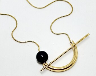 Long geometric necklace, Patt necklace