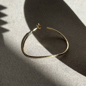 Big hoop earrings, Bent hoops, boho earrings