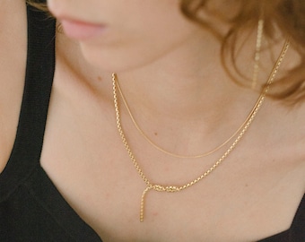 Layering necklace, thick chain, Chained necklace n1, gold plated brass