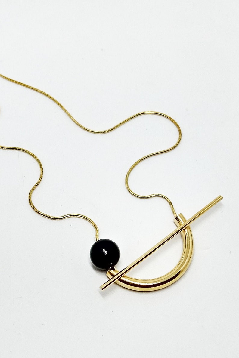 Long geometric necklace, Patt necklace image 1