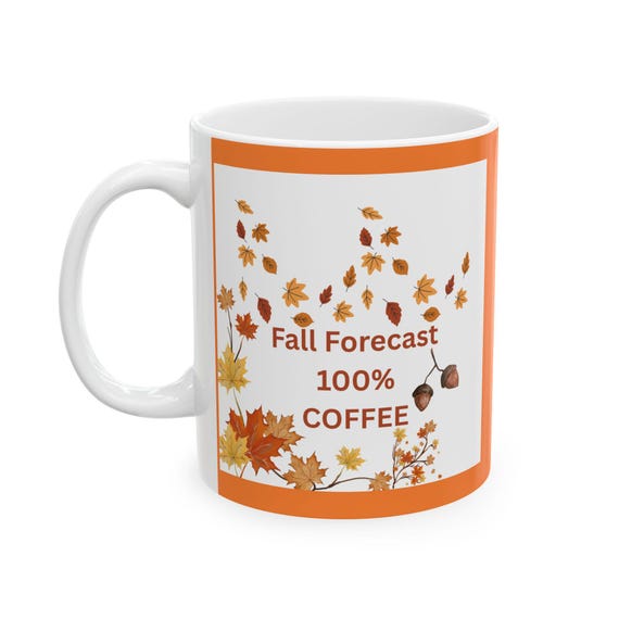 Autumn Leaves Ceramic Coffee Mug | Fall Drinkware