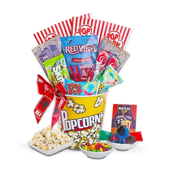 Pop-ular Movie Night Gift Basket