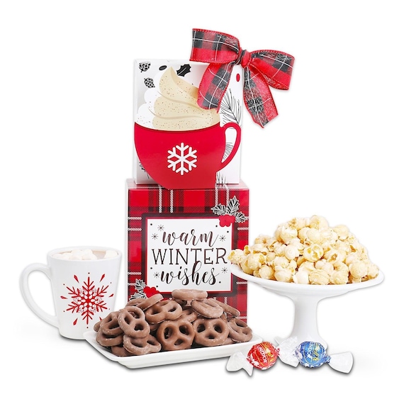 Warm Winter Wishes Gift Tower