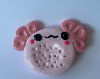Axolotl Fidget Worry Stone | Handmade Polymer Clay Worry Pal