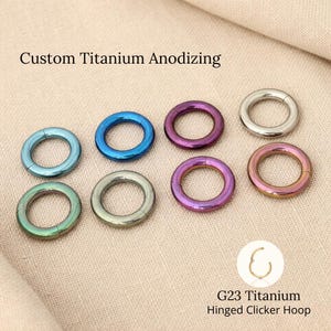 Anodiserad titan Clicker Hoop, stor septumring