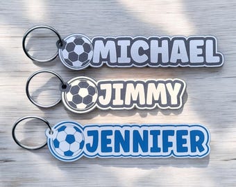 Etichetta personalizzata per borsa da calcio, portachiavi laminato personalizzato